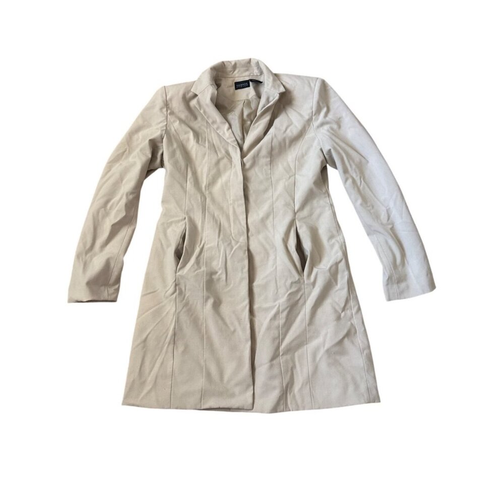 George Stretch Womens Size 8/10 Khaki Tan Blazer Coat Jacket Office Workwear